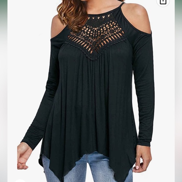Miholl Tops - cut out shoulder long sleeve
